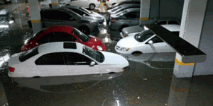 autos inundados